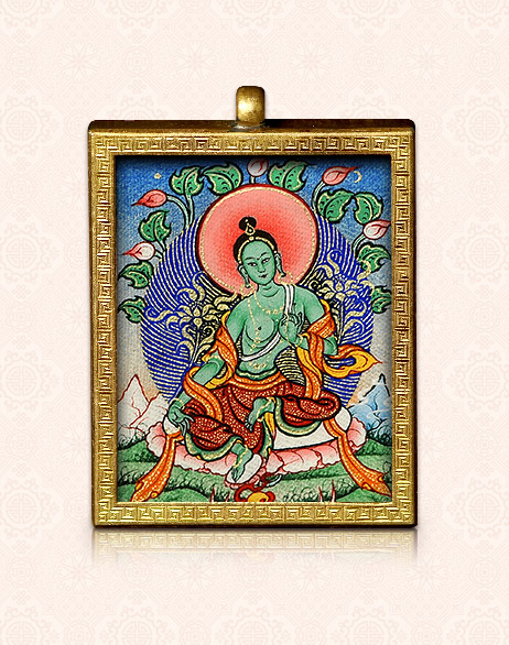 精品小唐卡綠度母