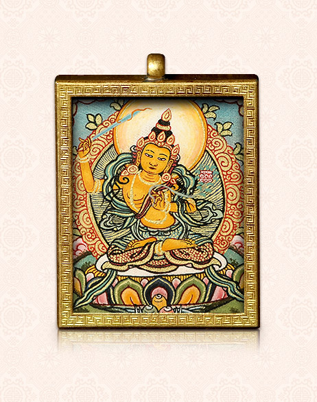 精品小唐卡文殊菩薩