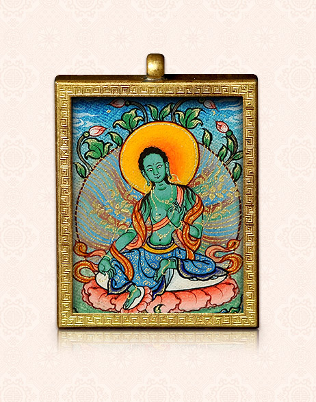 彩唐小唐卡綠度母