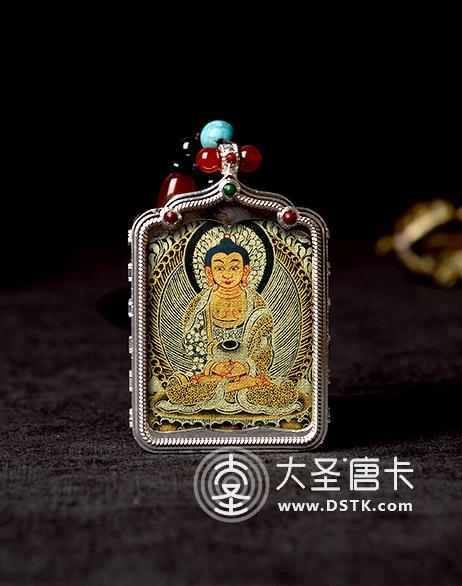 黑金小唐卡阿彌陀佛