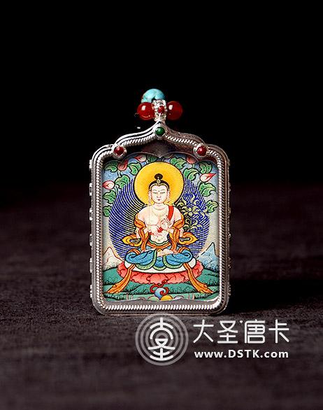 彩唐小唐卡大勢至菩薩