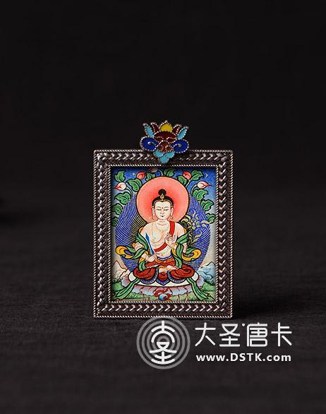 彩唐小唐卡虛空菩薩