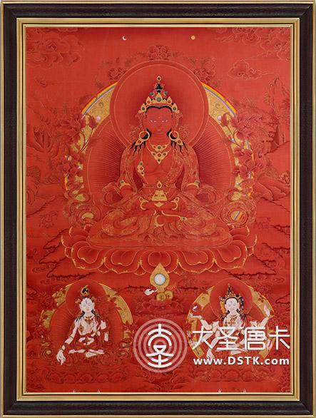 長壽三尊西藏精品紅唐
