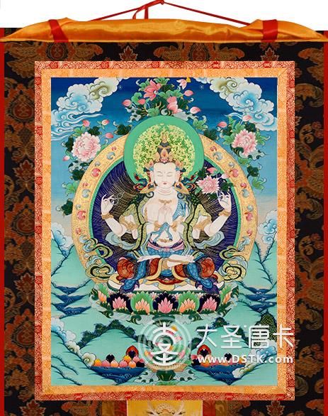 四臂觀音彩唐力智作品