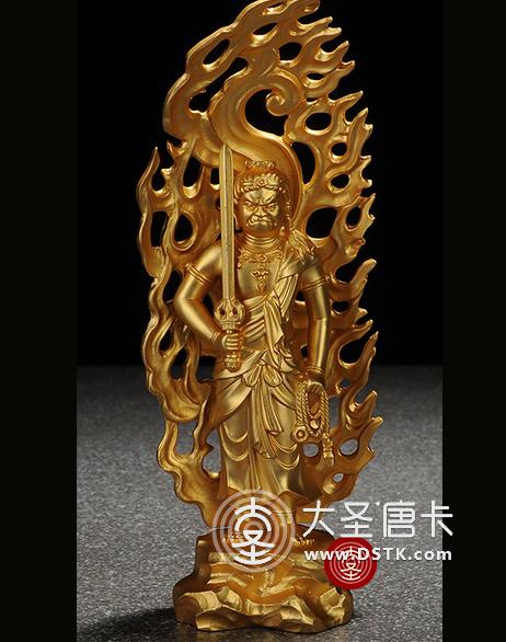 鍍金佛像 不動明王