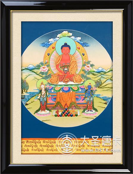 阿彌陀佛圓形彩唐