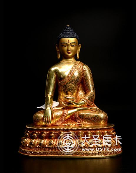 釋迦牟尼佛鎏金9寸