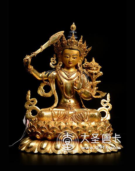 文殊菩薩雙蓮座一尺