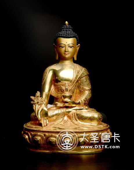 藥師佛鎏金一尺