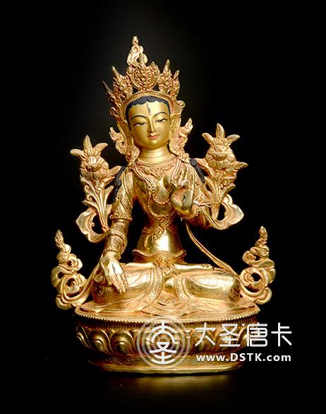 白度母鎏金一尺