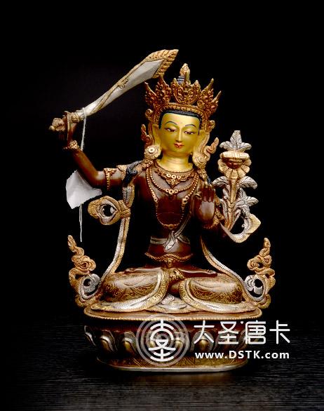 文殊菩薩紫銅一尺