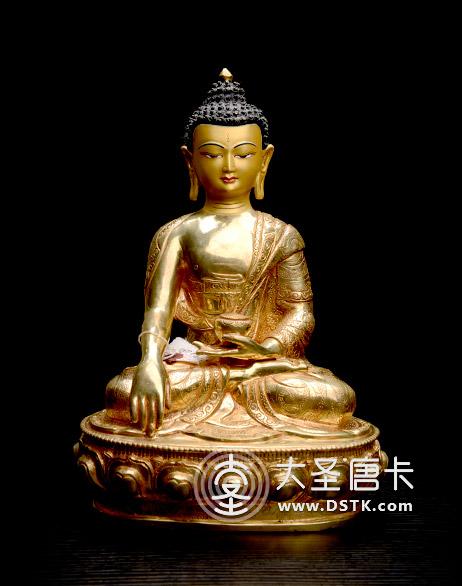 釋迦牟尼佛鎏金一尺