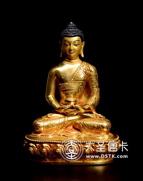 阿彌陀佛鎏金6寸