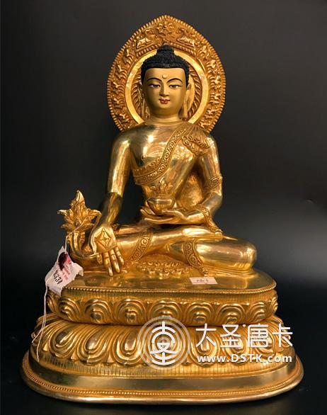 藥師佛鎏金一尺