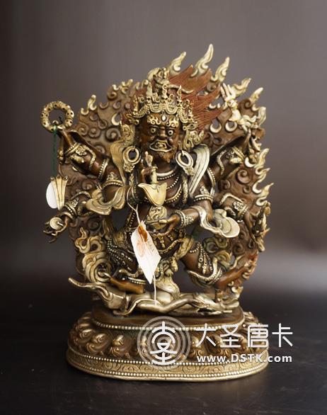 六臂瑪哈嘎拉紫銅一尺