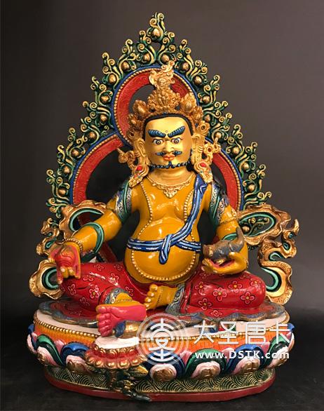 黃財神鎏金一尺