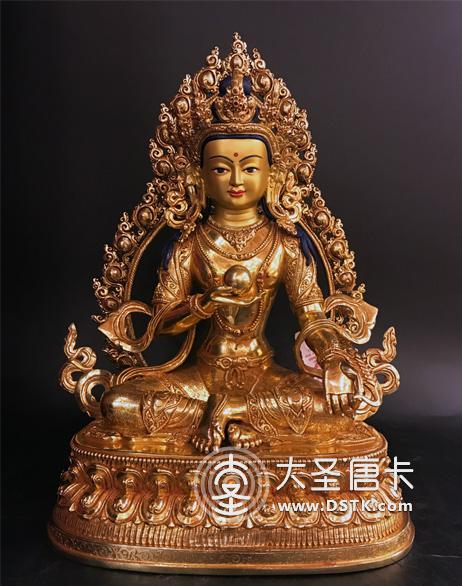 地藏王菩薩鎏金一尺