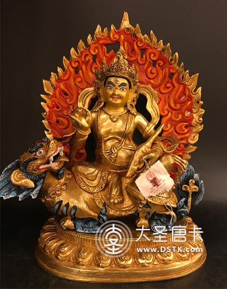 財寶天王鎏金一尺