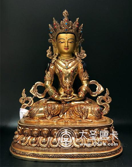 長壽佛鎏金一尺