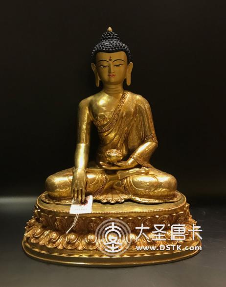 釋迦牟尼佛鎏金一尺半