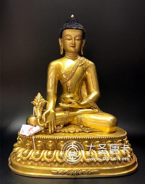 藥師佛鎏金一尺