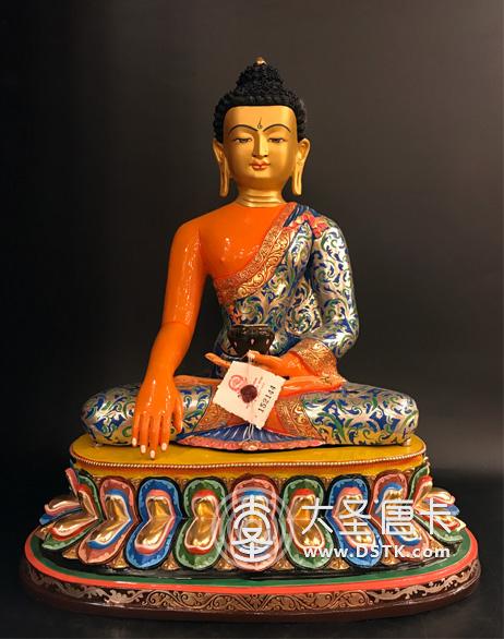 釋迦牟尼佛彩繪一尺半