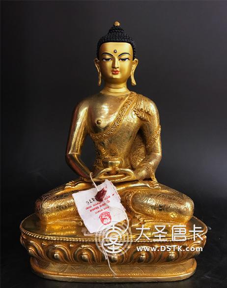 阿彌陀佛鎏金7寸