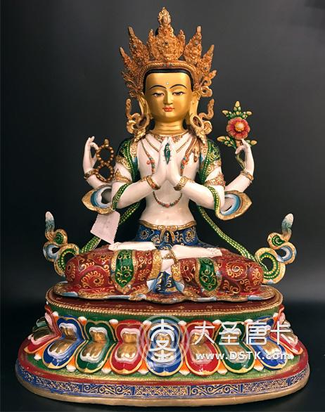 四臂觀音彩繪50cm