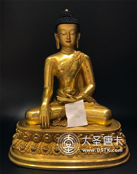 釋迦牟尼佛鎏金一尺