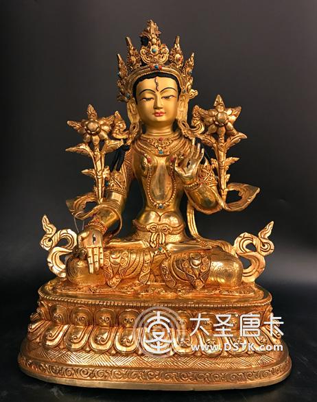 白度母鎏金一尺