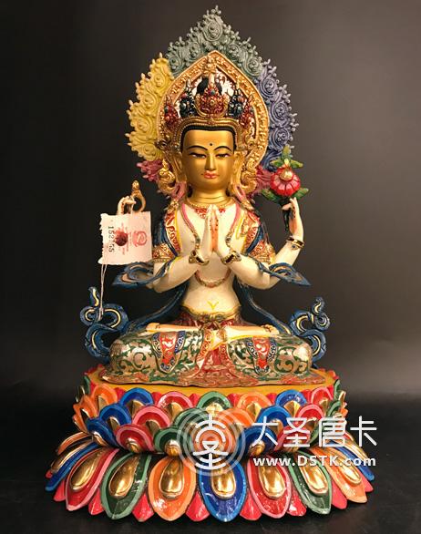 四臂觀音彩繪40cm