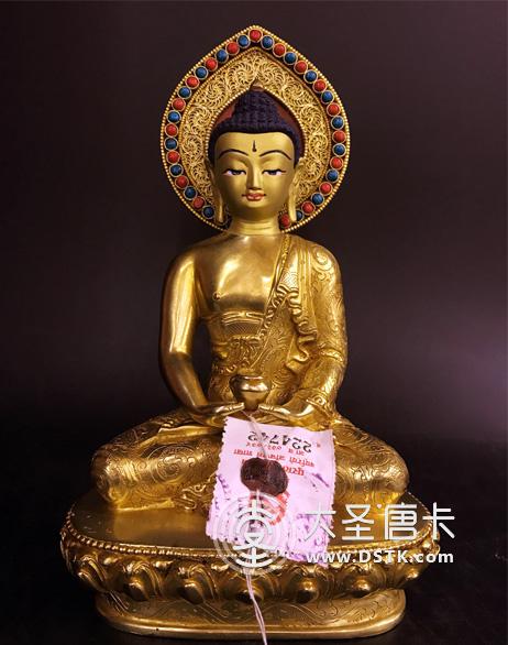 阿彌陀佛鎏金7寸