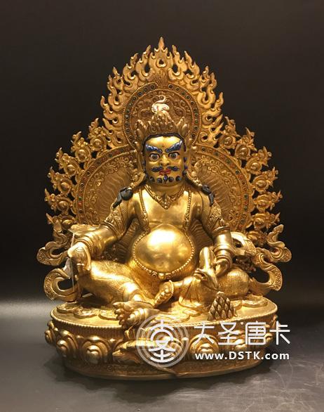 黃財神鎏金一尺