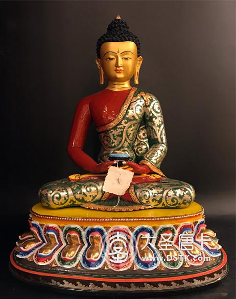 阿彌陀佛彩繪一尺半