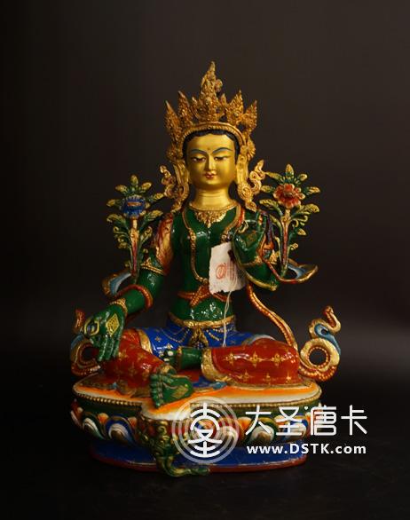 綠度母彩繪一尺