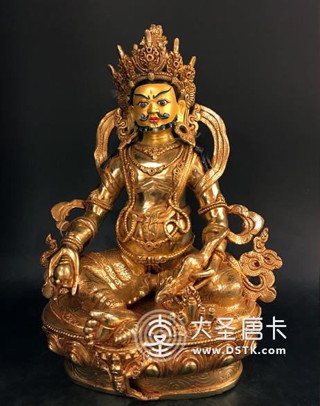 黃財神鎏金一尺