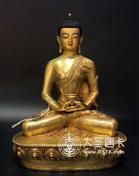 阿彌陀佛鎏金7寸