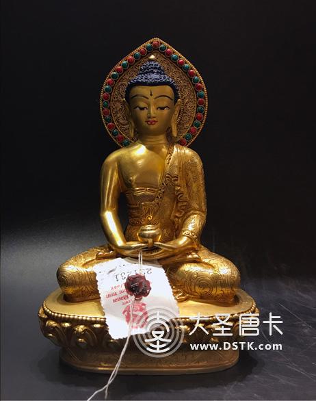 阿彌陀佛鎏金7寸