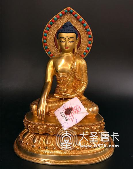 釋迦牟尼佛鎏金7寸