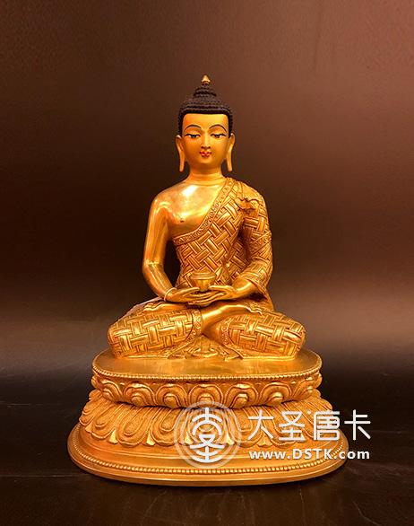 阿彌陀佛鎏金7寸