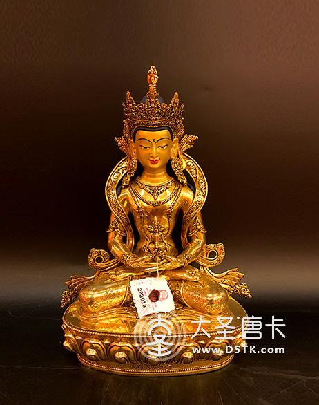 長壽佛鎏金一尺