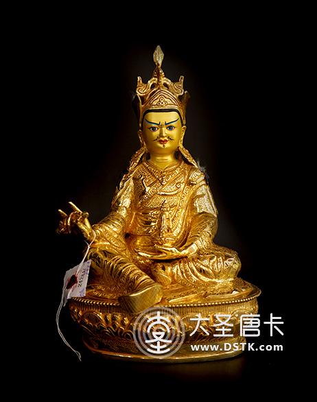 蓮花生大師鎏金一尺