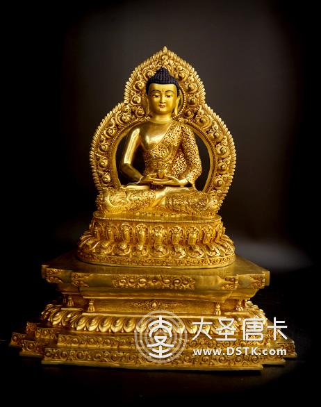 阿彌陀佛鎏金一尺五