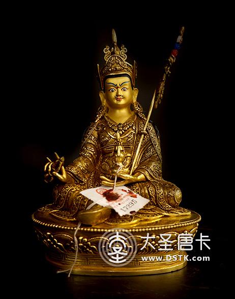 蓮花生大師鎏金7寸