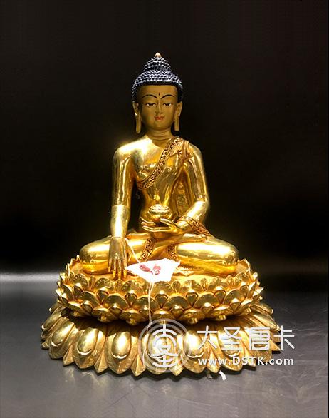 釋迦牟尼佛鎏金一尺