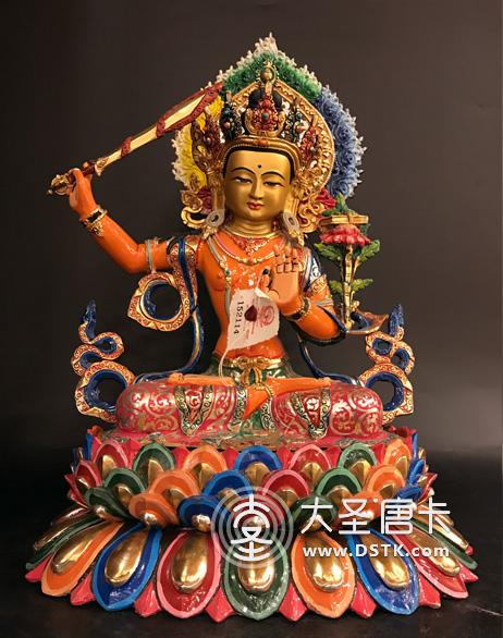 文殊菩薩彩繪40cm