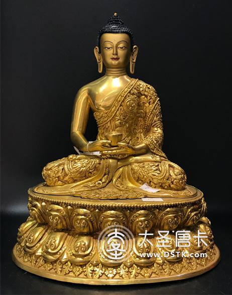 阿彌陀佛鎏金一尺