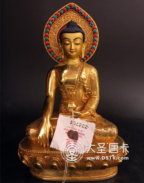 釋迦牟尼鎏金7寸