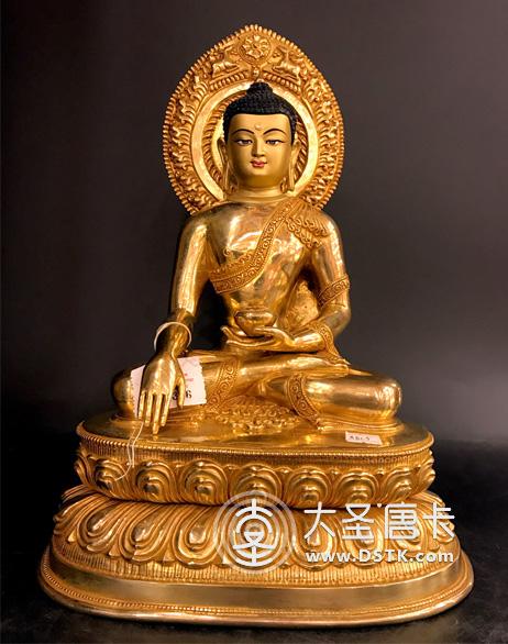 釋迦牟尼佛鎏金一尺