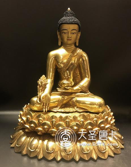 藥師佛鎏金一尺